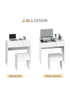 HOMCOM White Dressing Table Set with Flip-up Mirror (80cm x 40cm x 79cm) - One Size Image 4