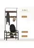 HOMCOM Natural Brown Industrial Coat Rack Stand (72cm x 34cm x 185cm) - One Size Image 4