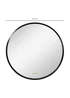 HOMCOM Black Kleankin Round Bathroom Mirror (40cm x 2cm x 40cm) - One Size Image 3