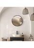 HOMCOM Black Kleankin Round Bathroom Mirror (40cm x 2cm x 40cm) - One Size Image 2