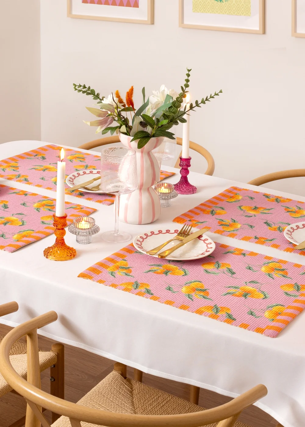 furn. Oranges Set Of 4 Table Placemats (46 x 36cm) - One Size Image 1