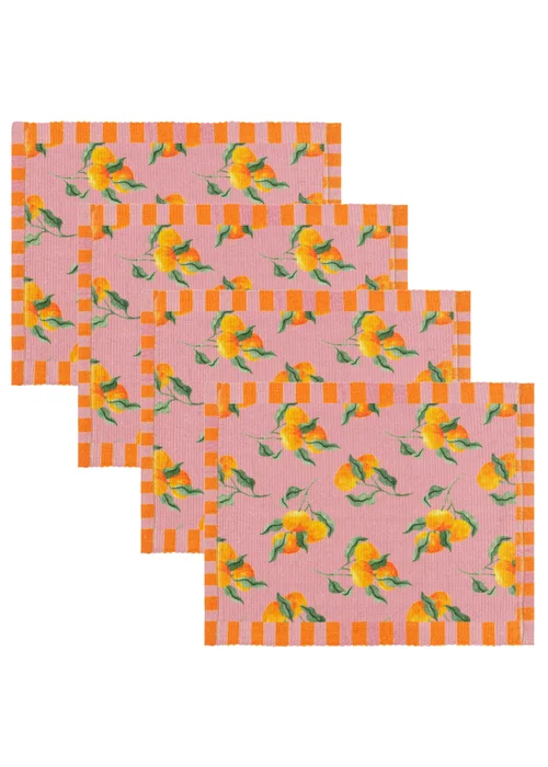 furn. Oranges Set Of 4 Table Placemats (46 x 36cm) - One Size Image 3