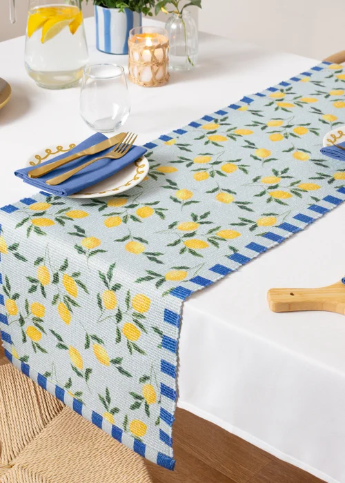 furn. Lemons Table Runner (230 x 35cm) - One Size Image 1