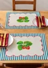 furn. Strawberry Stripes Set Of 4 Table Placemats (46 x 36cm) - One Size Image 2