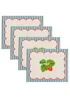 furn. Strawberry Stripes Set Of 4 Table Placemats (46 x 36cm) - One Size Image 3
