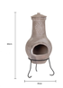 Charles Bentley Outdoor Medium Natural Clay Chiminea Patio Heater (80cm x 35cm) - One Size Image 4