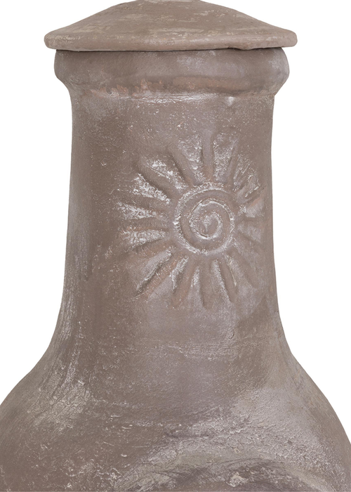 Charles Bentley Outdoor Medium Natural Clay Chiminea Patio Heater (80cm x 35cm) - One Size Image 5