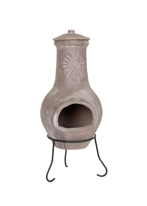 Charles Bentley Outdoor Medium Natural Clay Chiminea Patio Heater (80cm x 35cm) - One Size Image 2