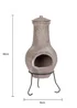 Charles Bentley Outdoor Medium Natural Clay Chiminea Patio Heater (80cm x 35cm) - One Size Image 6