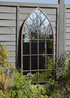 Charles Bentley Decorative Large Outdoor Grey Arch Mirror (115cm x 50cm x 2.5cm) - L Image 1