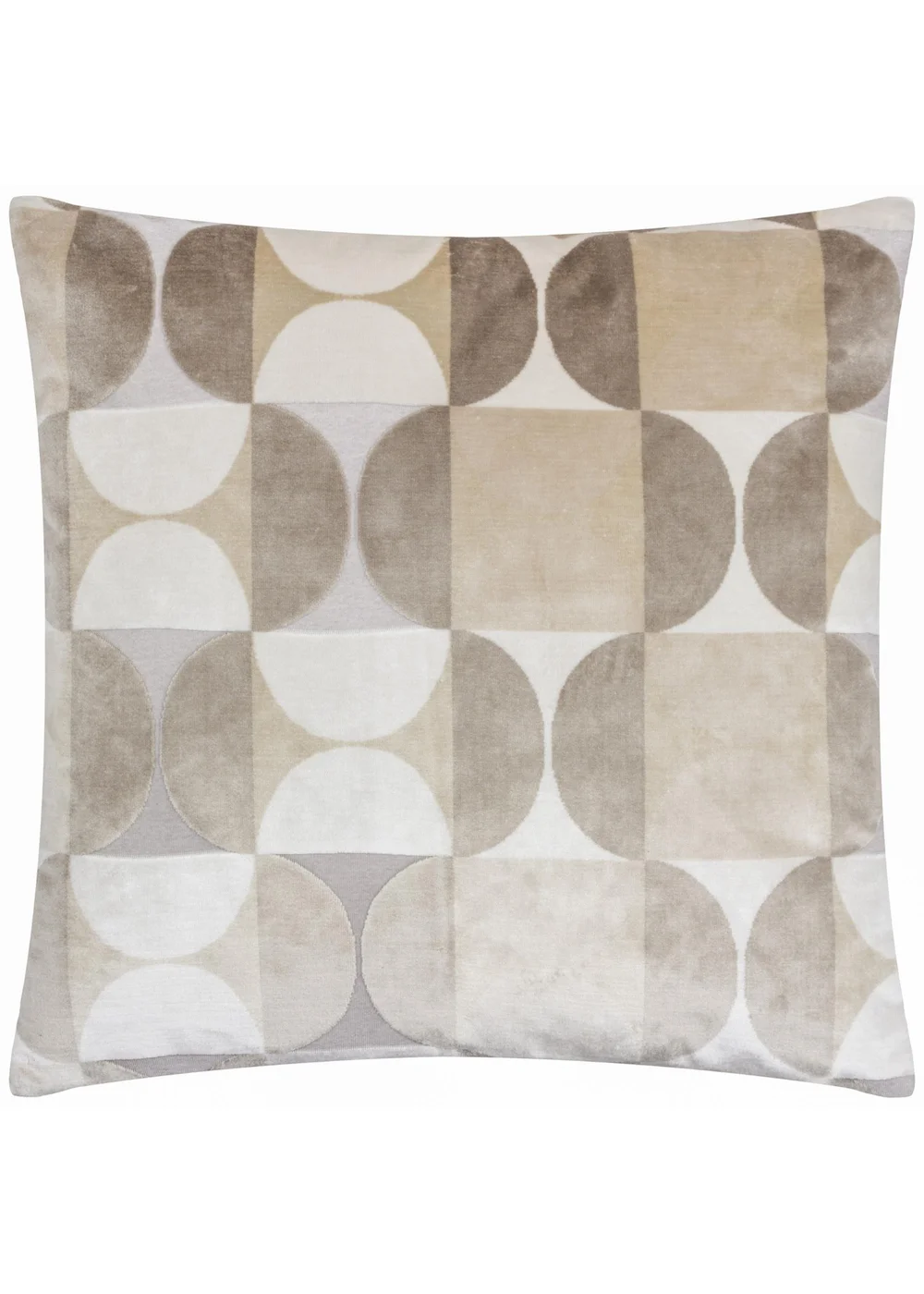 Paoletti Bardot Geometric Jacquard Filled Cushion (50 x 50 x 8cm) Natural - One Size Image 2