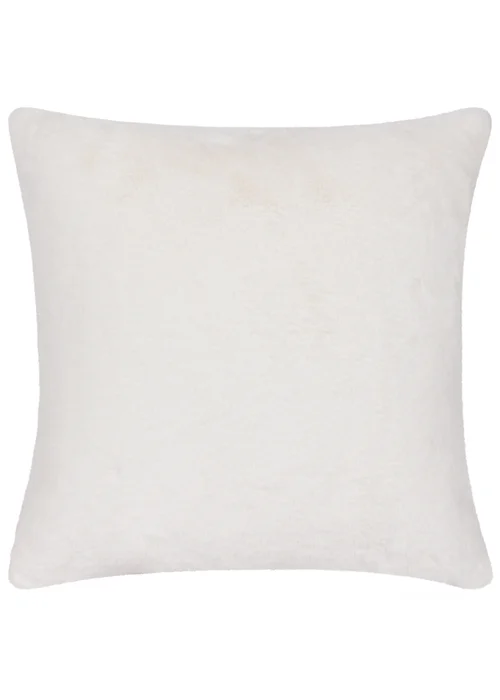 Heya Home Cozee Check Faux Fur Filled Cushion (50 x 50 x 8 cm) - One Size Image 3