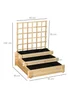 Outsunny Natural 3 Tier Wooden Garden Planters with Trellis - One Size Image 3