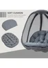 Outsunny Grey Hanging Egg Chair Folding Texteline Swing Hammock - One Size Image 4