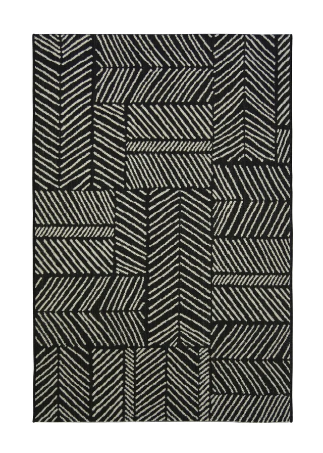 Homemaker Compass Black Geo Line Rug