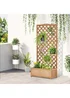Outsunny Brown Garden Wooden Planter Box (76x36x170cm) - One Size Image 1