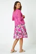 Roman Fuchsia Textured Pointelle Detail Shrug - Size 12 Image 4
