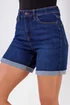 Roman Indigo Stretch Denim Mom Shorts - Size 18 Image 2