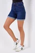 Roman Indigo Stretch Denim Mom Shorts - 18 Image 2