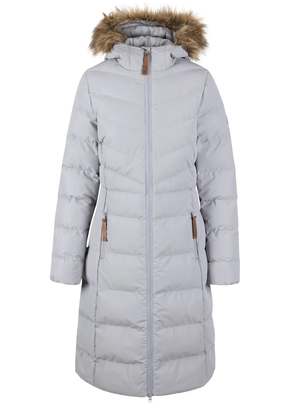 Trespass White Audrey Padded Long Jacket - L Image 1