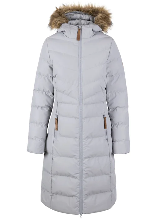Trespass White Audrey Padded Long Jacket - L Image 1