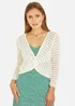 Yumi Ivory Crochet Cotton Twisted Bolero Top - Medium Image 2