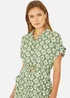 Yumi Green Viscose Midi Shirt Dress With Matching Belt - 8 Image 2