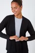 Roman Black Petite Plain Stretch Cardigan - Size 8 Image 2