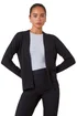 Roman Black Petite Plain Stretch Cardigan - Size 8 Image 1