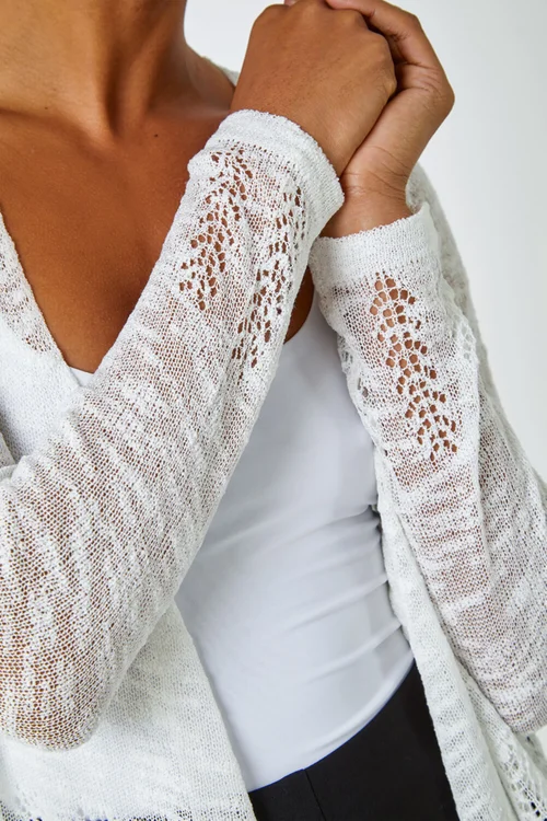 Roman Ivory Lightweight Knitted Shrug - Size 20 Image 4