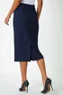 Roman Navy Textured Elastic Waist Pencil Midi Skirt - Size 12 Image 3