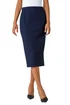 Roman Navy Textured Elastic Waist Pencil Midi Skirt - Size 12 Image 1