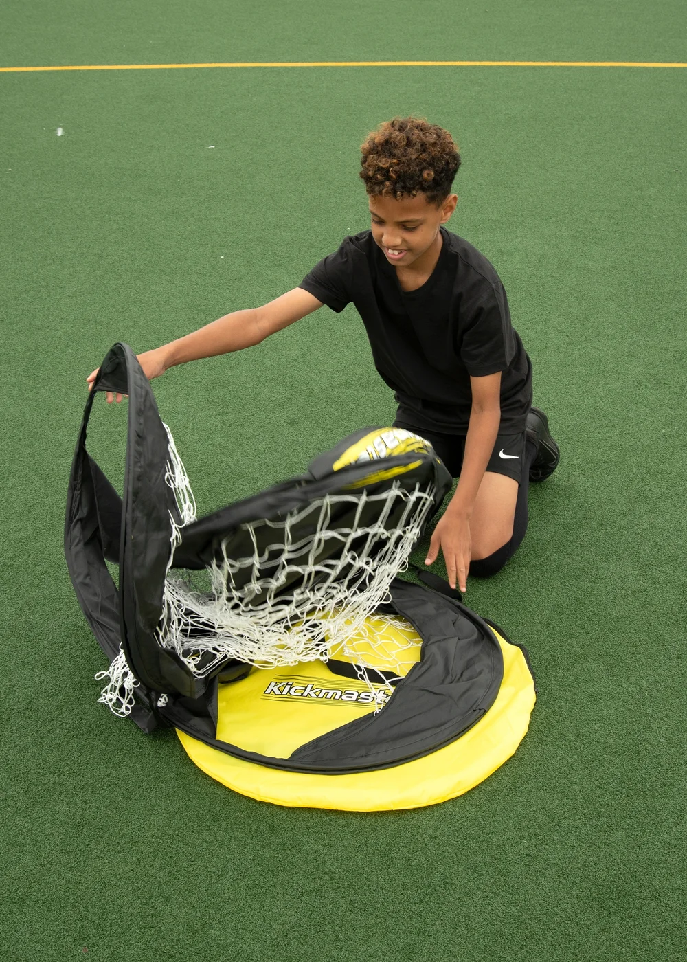 Kickmaster Multi Colour Large Quick Up Goal & Target Shot - One Size Image 3