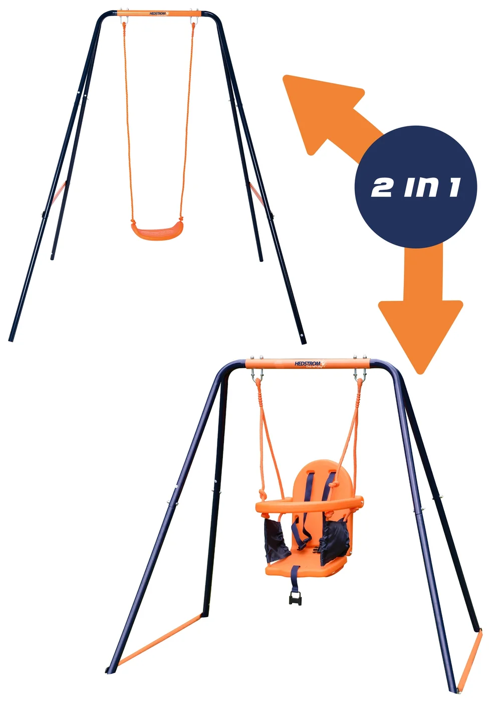 Hedstrom Multi Colour Deluxe 2 in 1 Swing - One Size Image 1