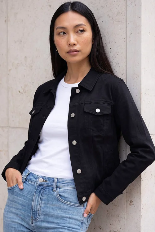 Roman Black Stretch Pocket Detail Jacket - 16 Image 1