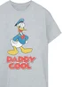Disney Grey Donald Duck Daddy Cool Men Heather T-Shirt - Medium Image 2