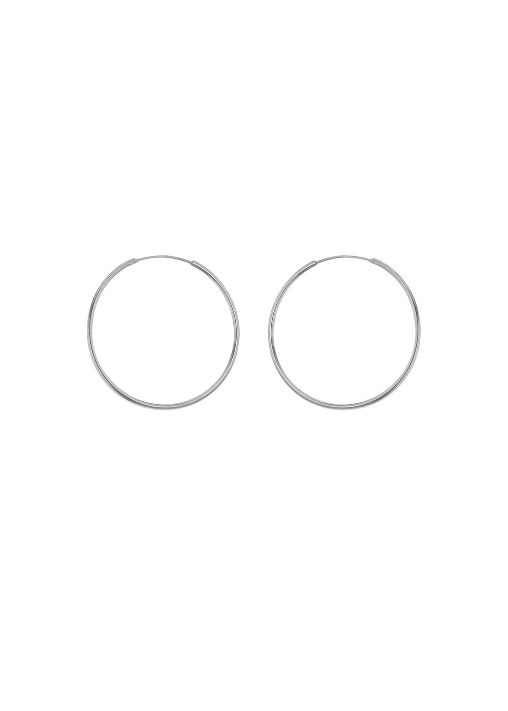 Golden Moments Sterling Silver Endless Hoops (20mm) - One Size Image 1