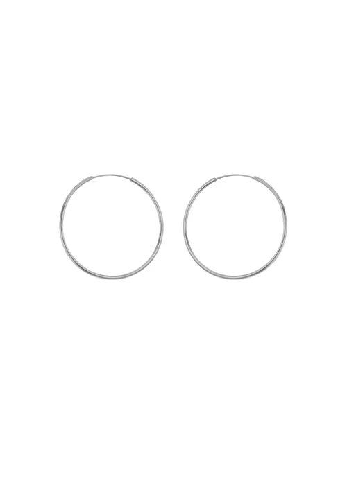 Golden Moments Sterling Silver Endless Hoops (20mm) - One Size Image 1