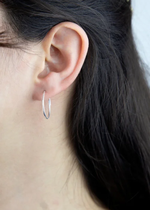 Golden Moments Sterling Silver Endless Hoops (20mm) - One Size Image 3