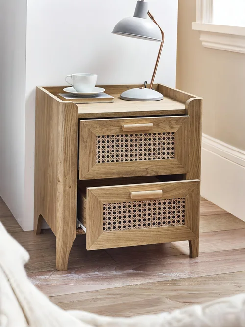 Julian Bowen Brown Sydney 2 Drawer Bedside (55 x 50 x 41cm) - No Size Image 1