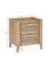 Julian Bowen Brown Sydney 2 Drawer Bedside (55 x 50 x 41cm) - No Size Image 6