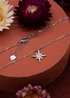 Golden Moments Sterling Silver Star with CZ Necklace - One Size Image 3