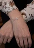 Golden Moments Sterling Silver CZ 'A' Initial Bracelet - A Image 3