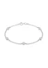Golden Moments Sterling Silver Round CZ Station Bracelet - One Size Image 1