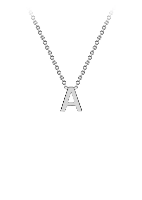 Golden Moments Sterling Silver 'A' Initial Necklace - A Image 1