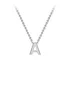 Golden Moments Sterling Silver 'A' Initial Necklace - A Image 1