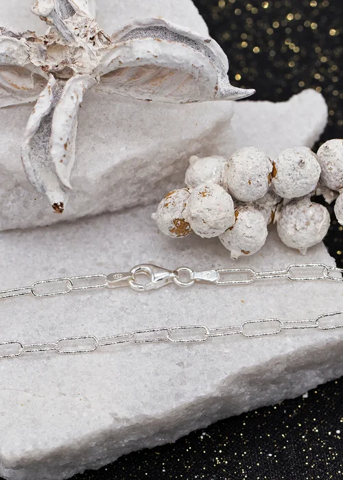 Golden Moments Sterling Silver Diamond Cut Thin Paper Bracelet - One Size Image 2