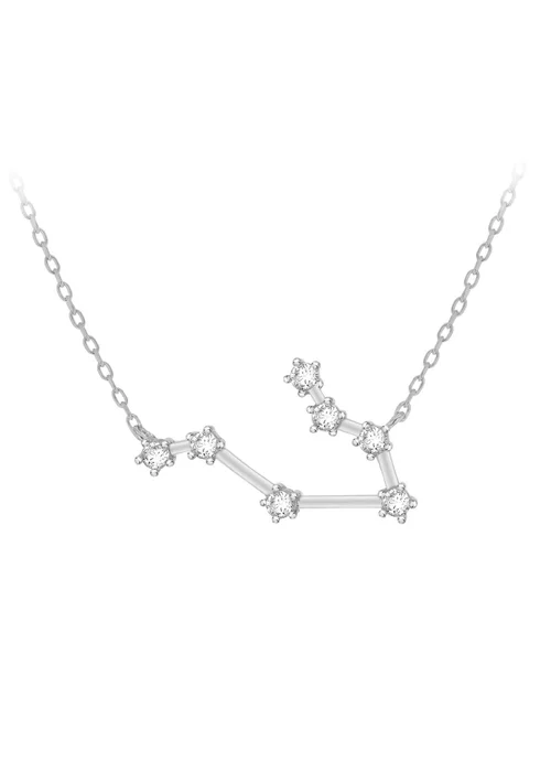 Golden Moments Sterling Silver Gemini Star Constellation Necklace - One Size Image 1