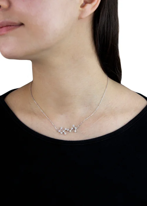 Golden Moments Sterling Silver Scorpio Star Constellation Necklace - One Size Image 2