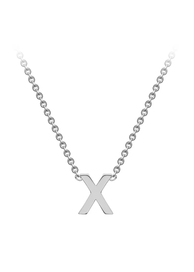 Golden Moments Sterling Silver 'X' Initial Necklace